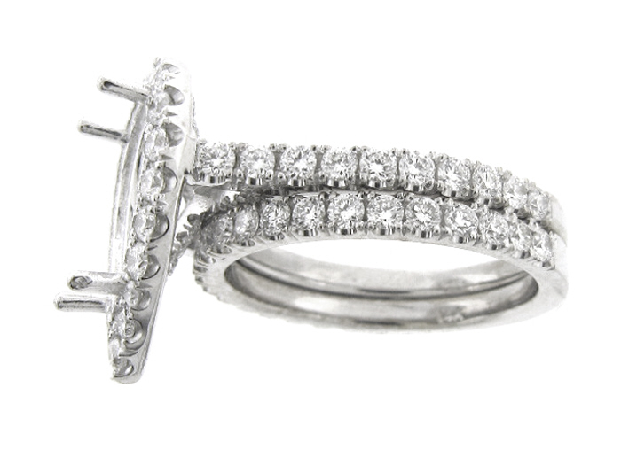 14KT W/GOLD 2-PIECE SET, RD 1.53CTW