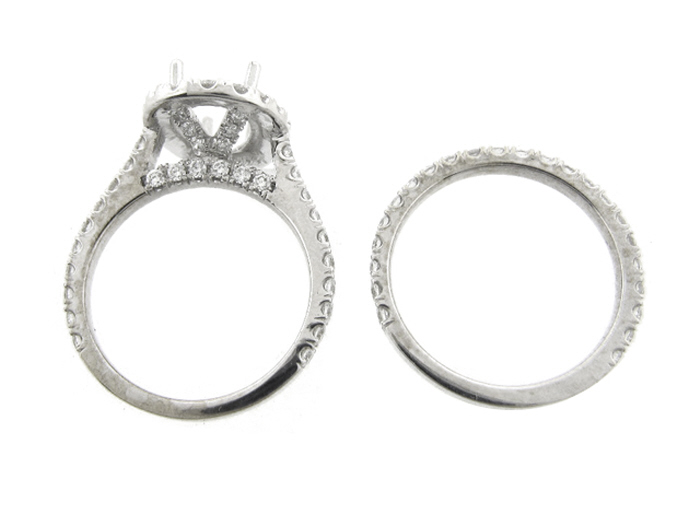 14KT W/GOLD 2-PIECE SET, RD 1.53CTW