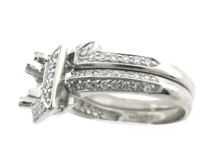 14KT W/GOLD 2-PIECE SET, RD 0.75CTW