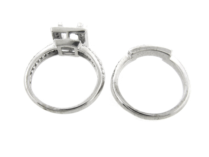 14KT W/GOLD 2-PIECE SET, RD 0.75CTW