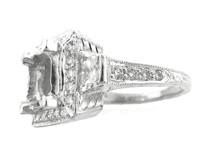 14KT W/GOLD, RD 0.24CTW, TRZ 0.62CTW