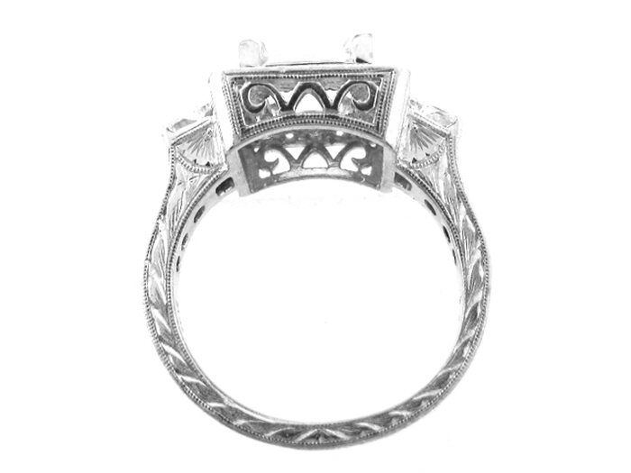14KT W/GOLD, RD 0.24CTW, TRZ 0.62CTW