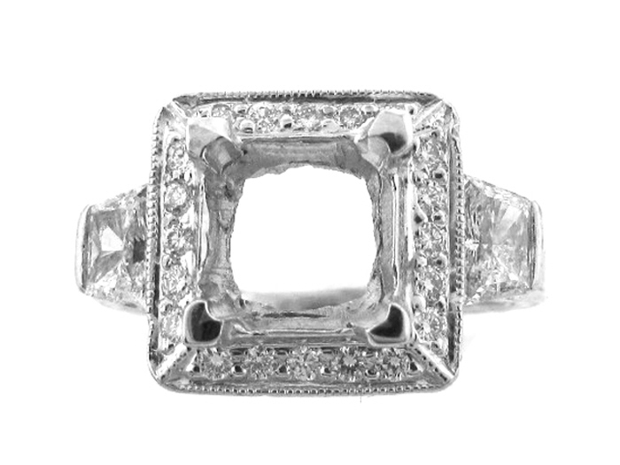 14KT W/GOLD, RD 0.24CTW, TRZ 0.62CTW
