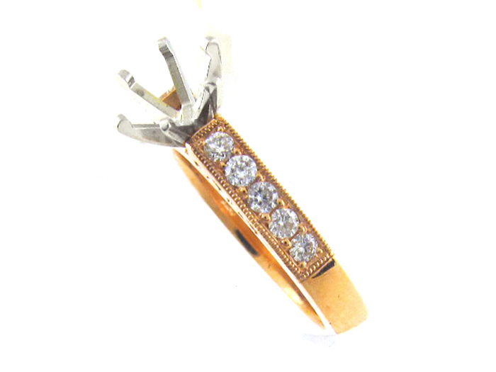 14K R/GOLD, RD 0.32CTW