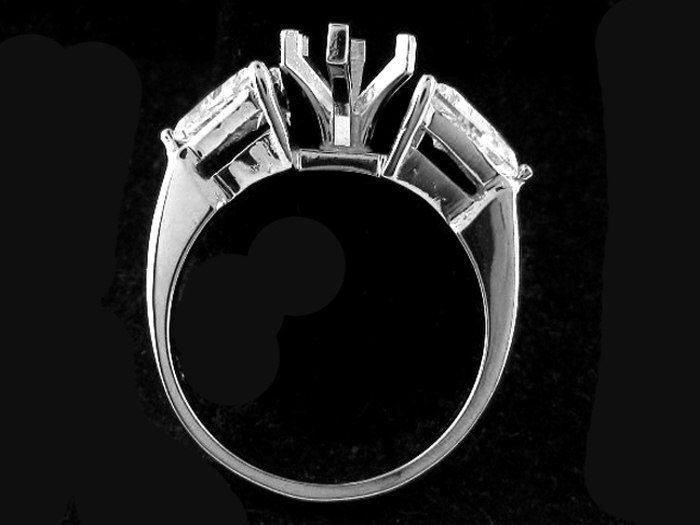 14KT W/GOLD, TRI 1.48CTW