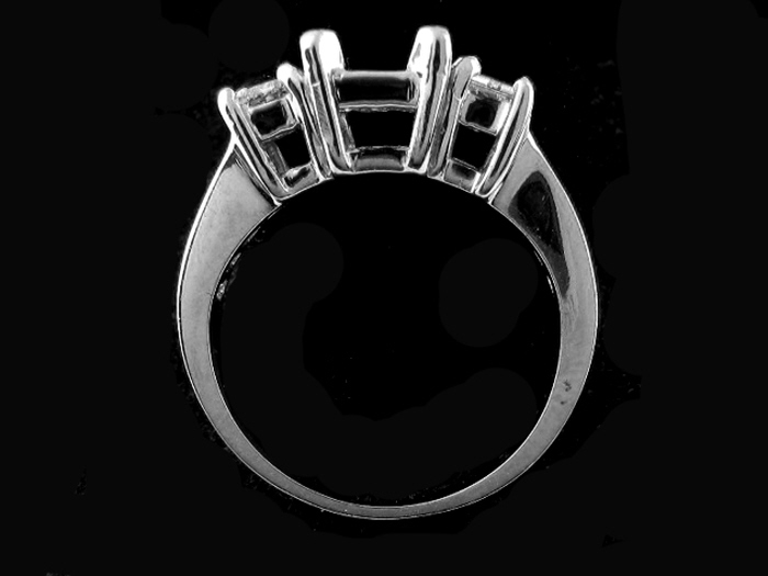 14KT W/GOLD, EM 0.98CTW, PR 0.49CTW