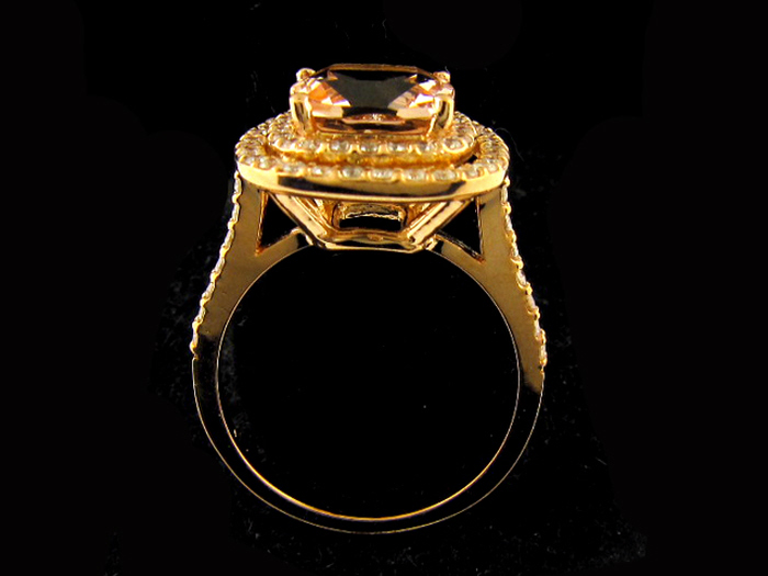 14KT ROSE GOLD, RD 0.76CTW, CTR - CU 2.07 MORGANITE
