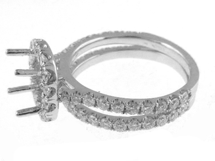 14KT W/GOLD 2 -PIECE SET, RD 1.49CTW
