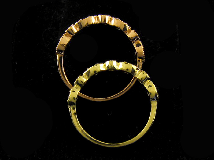 14KT R/Y GOLD  2 PIECE SET, RD 0.58CTW