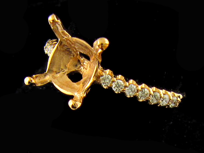 14KT R/GOLD, RD 0.18CTW
