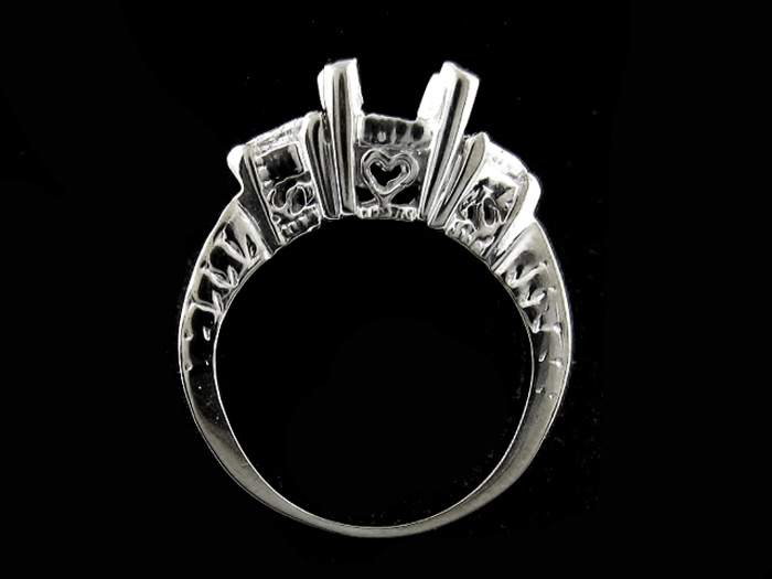 14KT W/GOLD, TRI 0.70CTW