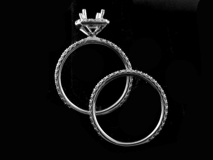 14KT W/GOLD  2-PIECE SET, RD 0.95CTW