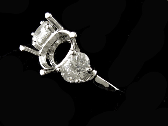 14KT W/GOLD, OV 0.85CTW