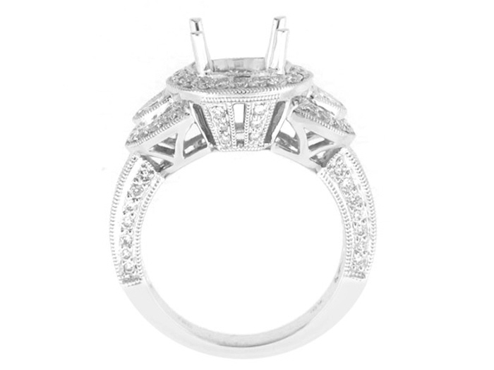 18KT W/GOLD, RD 0.65CTW, PR 0.41CTW, HM 0.29CTW, 2CT