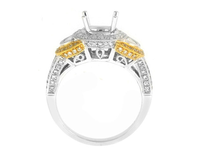 18KT TWO-TONE GOLD, RD 0.58CTW, HM 0.23CTW