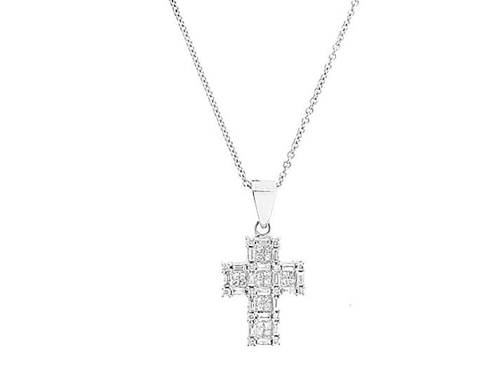 14kt w/gold D 1.00cts (RD/BG/Pcut)