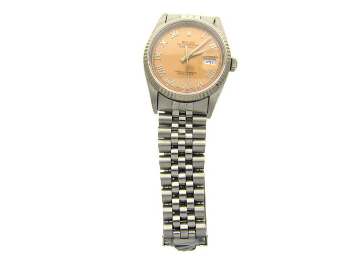 MEN'S DATEJUST ROLEX with SALMON DIAL