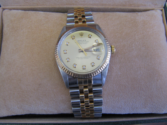 MEN'S DATEJUST 2-TONE ROLEX WITH DIAMOND DIAL